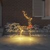 vidaXL 3D Rentier mit 140 LEDs Warmweiß 70 x 41 x 128 cm Rattan 42019057 Bild 3