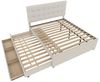 STILVORA Polsterbett 140x200 mit matratze und stauraum,Jungendbett mit ausziehbett (mit drei Schubladen, Verstellbares Kopfteil), mit Matratze Bild 4