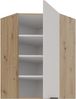 Küchen Eckhängeschrank 60x60 cm Küche SOLANO Kaschmir beige matt + Eiche Artisan matt Küchenzeile Küchenblock Einbauküche Höhe 90 cm Bild 2