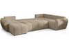 AX LIVING Malatya U XL Wohnlandschaft U Form XXL Ecksofa Hellbraun R Bild 5