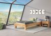 Überlanges Bett Doppelbett Einzelbett Buche geölt wählbare Liegenflächenbreite V-60.87-220 Bild 5
