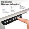 COSTWAY Schreibtisch höhenverstellbar Computertisch mit 2-stufigem elektrischen Computerarbeitsplatz & Haken Weiß Bild 3