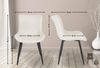 2er Set Stühle KELCE Samt - 80,5x50x62cm, creme, Kunstleder Metall Gestell Stühle Esszimmerstühle Stuhl Esszimmer Esstisch Stühle Küchenstuhl Bild 2