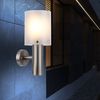 2er Set LED Wandleuchte, IP44, Edelstahl, silber, H 27,8cm Bild 3
