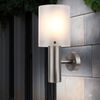 2er Set LED Wandleuchte, IP44, Edelstahl, silber, H 27,8cm Bild 4