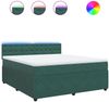 vidaXL Boxspringbett mit Matratze Dunkelgrün 180x200 cm Samt 3290121 Bild 2