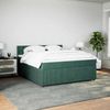 vidaXL Boxspringbett mit Matratze Dunkelgrün 180x200 cm Samt 3290121 Bild 4