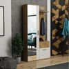 Beautysofa Kompaktgarderobe Justin (Schuhschrank, Kleiderhaken, Garderoben-Set mit Spiegel) Spiegelschrank Bild 5