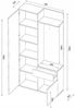 Beautysofa Kompaktgarderobe Justin (Schuhschrank, Kleiderhaken, Garderoben-Set mit Spiegel) Spiegelschrank Bild 2