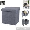 Urban Living Sitzwürfel Sitzhocker Sitzwürfel Aufbewahrungsbox Tissu, mit Stauraumfach hoher Sitzkomfort Bild 2
