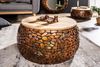 Extravagantes Couchtisch 2er Set PIEDRA Aluminium Mangoholz ca. 65cm Mosaik Handgearbeitet Bild 5