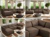 Modulares XXL-Ecksofa MODARO 5M, U-Form, Wohnlandschaft, 5-teilig, freistehend, Wohnzimmer Couch, HR-Schaumstoff - Braun Velvet - Links Bild 2