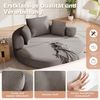 ANYSUN Schlafsofa modulares Sofa, Multifunktionales freistehendes Klappsofabett, Boneless Couch,Ovales Bett mit Kissen, Cordstoff-Bezug, 173x176 cm geeignet für Apartments, Wohnzimmer, Schlafzimmer Bild 2
