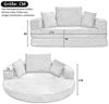 ANYSUN Schlafsofa modulares Sofa, Multifunktionales freistehendes Klappsofabett, Boneless Couch,Ovales Bett mit Kissen, Cordstoff-Bezug, 173x176 cm geeignet für Apartments, Wohnzimmer, Schlafzimmer Bild 4