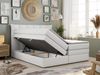 Boxspringbett 7-Zonen Taschenfederkernmatratze und Topper - PREMIUM-10-KING - 200x200cm - Weiß Kunstleder - H3 Bild 2