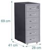 Relaxdays Abschließbarer Rollcontainer aus Metall Bild 4