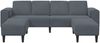 vidaXL Wohnzimmer Couch 3 pcs Dunkelgrau 250 x 188 x 76 cm 3335123 Bild 4