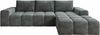Ecksofa Cento, L-Sofa, Eckcouch L-Form, Sofa Rechts, Sofa Webstoff, 285 x 56 x 180 cm, Grau Bild 2