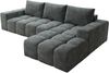 Ecksofa Cento, L-Sofa, Eckcouch L-Form, Sofa Rechts, Sofa Webstoff, 285 x 56 x 180 cm, Grau Bild 3