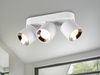 LED Deckenstrahler Weiß 3 Spots schwenkbar dimmbar, Breite 27cm Bild 5