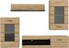FORTE Seikola Wohnwand, Holzwerkstoff, Braun/Schwarz, 238,2 x 168,4 x 41,1 cm Bild 3