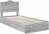 vidaXL Aufbewahrungsbett Graues Sonoma 90 x 200 cm Holzwerkstoff 3413546 Bild 4