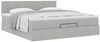 vidaXL Ottoman-Bett mit Matratze Hellgrau 180x200 cm Samt 3311789 Bild 4