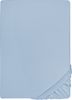 biberna Jersey-Elastic-Spannbetttuch 0077866, eisblau, 1x 120x200 cm - 130x220 cm Bild 5