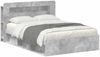 vidaXL Bettgestell mit Stauraum Betongrau 140 x 200 cm Holzwerkstoff 3433496 Bild 2