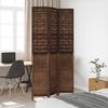vidaXL 3-tlg. Raumteiler Dunkelbraun Massivholz Paulownia 358704 Bild 3