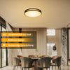 ZMH Deckenlampe LED Deckenleuchte Wohnzimmer Rund Schwarz Modern Stoff Schlafzimmerlampe 3000K 12W Warmweiß Lampe mit Stoffschirm Schlafzimmer Lampenschirm Stoffdeckenlampe für Küche Flur Ø30CM Bild 3