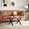 vidaXL Couchtischbeine X-Form 2 Stk. Schwarz 70x(42-43) cm Stahl 4012904 Bild 2