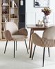 Esszimmerstuhl 2er Set AMITY Stoff Taupe Bild 3