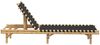 vidaXL Sonnenliege mit schwarzem gewebtem Gurtband 55x200x30 cm Bambus 4108233 Bild 5