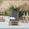 vidaXL Sonnenliege mit schwarzem gewebtem Gurtband 55x200x30 cm Bambus 4108233 Bild 3