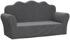 vidaXL Kindersofa 2-Sitzer Anthrazit Weich Plüsch 357048 Bild 2