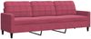 vidaXL 2-tlg. Sofagarnitur mit Kissen Weinrot Samt 3278475 Bild 5