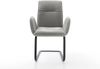 Freischwinger Vinja-Flex Strukturstoff Soft Grau Freischwinger flach Schwarz Bild 2