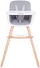 Kikkaboo, Kinderhochstuhl 2 in 1 Woody, Kinderstuhl, Tisch verstellbar, Gurt grau Bild 2