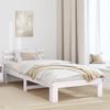 vidaXL Bettrahmen mit Kopfteil Weiß 100 x 200 cm Massives Kiefernholz 872624 Bild 1