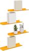 vidaXL Schwebendes Regal 4 pcs Senfgelb 40 x 8,5 x 2,5 cm Stahl 8003955 Bild 3