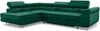 MEBLINI Schlafcouch mit Bettkasten - MALIBA - 277x203x63cm Links - Grün Samt - Ecksofa mit Schlaffunktion - Sofa mit Relaxfunktion und Kopfstützen - Couch L-Form - Eckcouch - Wohnlandschaft Bild 2