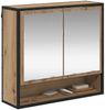 vidaXL Wandregal mit Regal Wandmontiert Artisan-Eiche 65 x 20 x 60 cm 883612 Bild 3