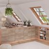 Küchenschrank für Dachschrägen R-Line Sonoma 60 cm ohne Schräge mit 2 Türen Vicco Bild 5