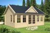 Alpholz Gartenhaus CLOCKHOUSE® XL Gartenhaus aus Holz in Pinie Holzhaus mit 44 mm Wandstärke Blockbohlenhaus mit Montagematerial Bild 4
