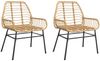 vidaXL Gartenstühle 2 Stk. Braun Poly Rattan 369092 Bild 2