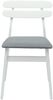 vidaXL Esszimmerstuhl 2 pcs Weiß und Grau Massives Gummiholz 42020514 Bild 5