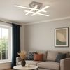 LED Deckenleuchte, Metall Chrom, warmweiß, L55cm Bild 3