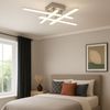 LED Deckenleuchte, Metall Chrom, warmweiß, L55cm Bild 4