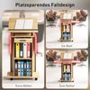 Stehpult Rednerpult Höhenverstellbar mit 2 Klappflügeln Schublade & Rollen Mobile Präsentationspult Bild 4